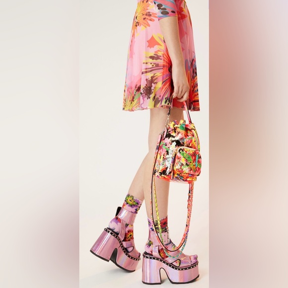 Desigual Handbags - Desigual - Sack Handbag - Multi-Color Drawstring Bucket Bag